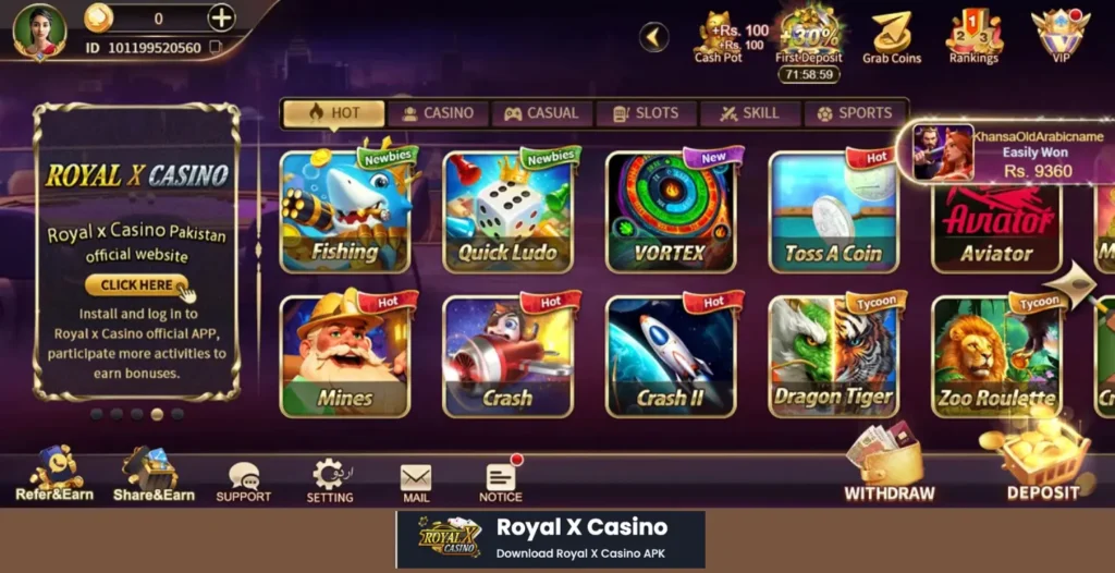 Royal X Casino Games